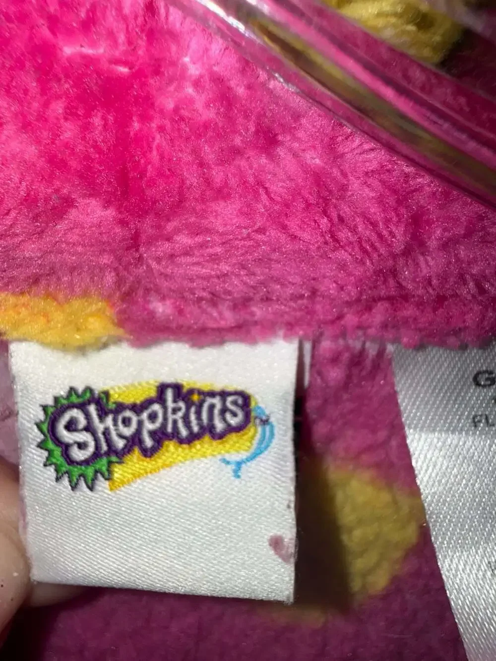 Shopkins Girls Pink Fleece Bathrobe with Pockets Size 7/8